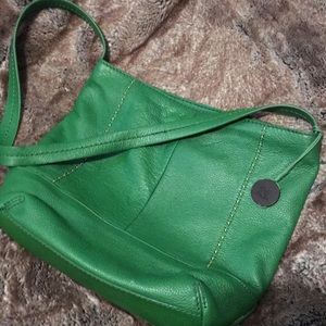 The Sak green leather shoulder bag